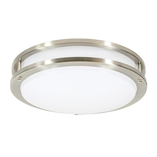 Jesco Flush Mount LED 14 Round Double Ring 18W 4000K 90CRI BN CM403RA-M-4090-BN - main